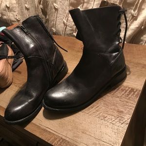 Bed Stu Short Boot with Laces on Back